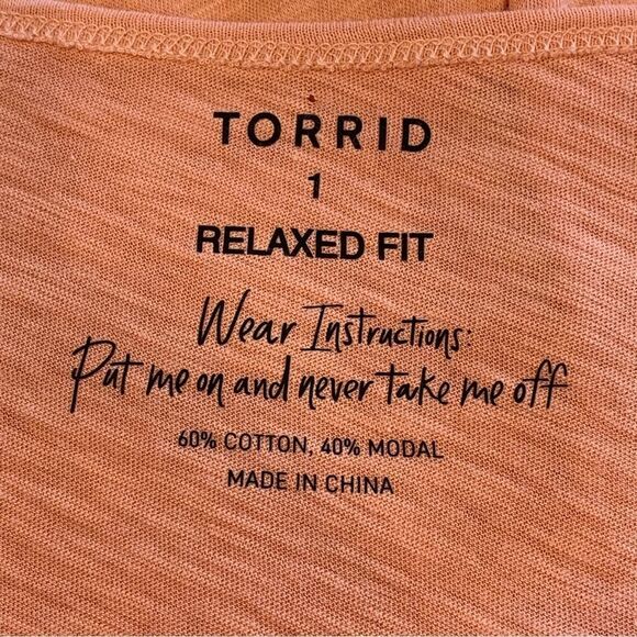 Torrid Relaxed Fit Cotton Modal Slub Dolman Tee Skull Floral Design Size 1X - Picture 5 of 9